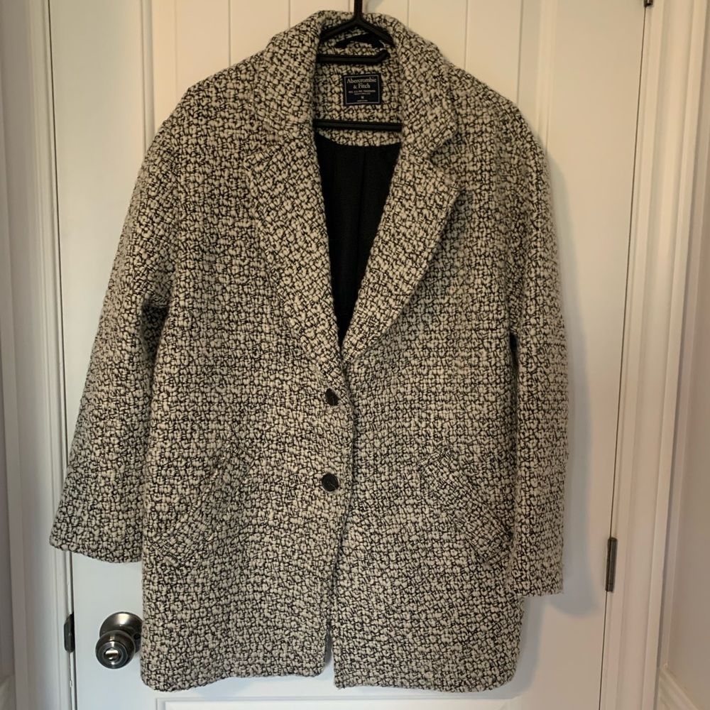 SOLD Abercrombie & Fitch Salt + Pepper Wool Jacket - Picture 7 of 7